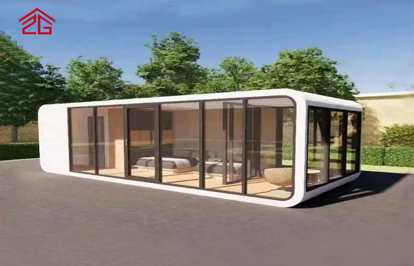 ปรับแต่งบ้านคอนเทนเนอร์ Apple Cabin สองชั้นที่พักอาศัยทันสมัย ปรับแต่งบ้านคอนเทนเนอร์ Apple Cabin สองชั้นที่พักอาศัยทันสมัย