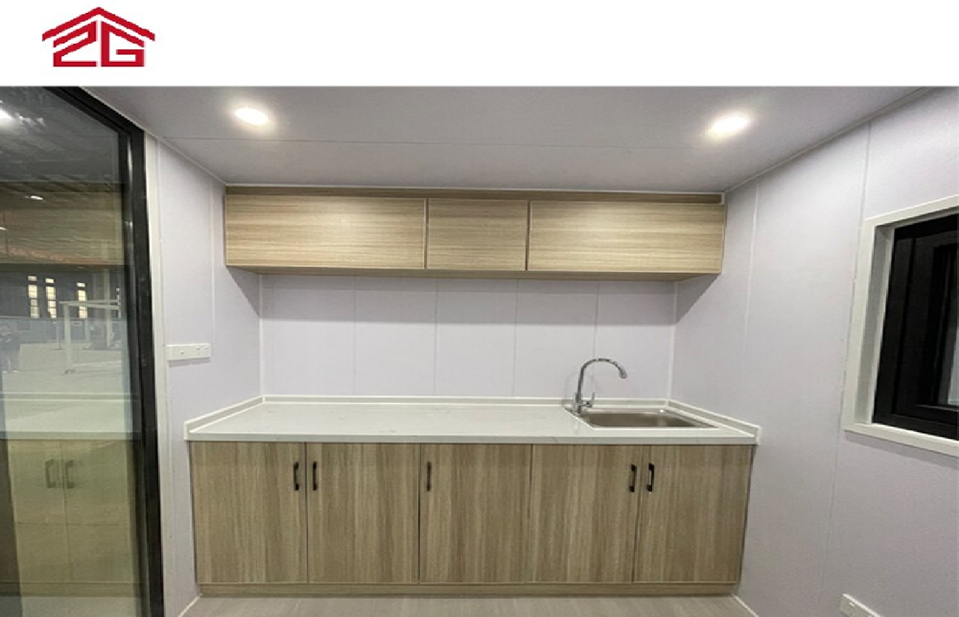 ปรับแต่งบ้านคอนเทนเนอร์ Apple Cabin สองชั้นที่พักอาศัยทันสมัย ปรับแต่งบ้านคอนเทนเนอร์ Apple Cabin สองชั้นที่พักอาศัยทันสมัย