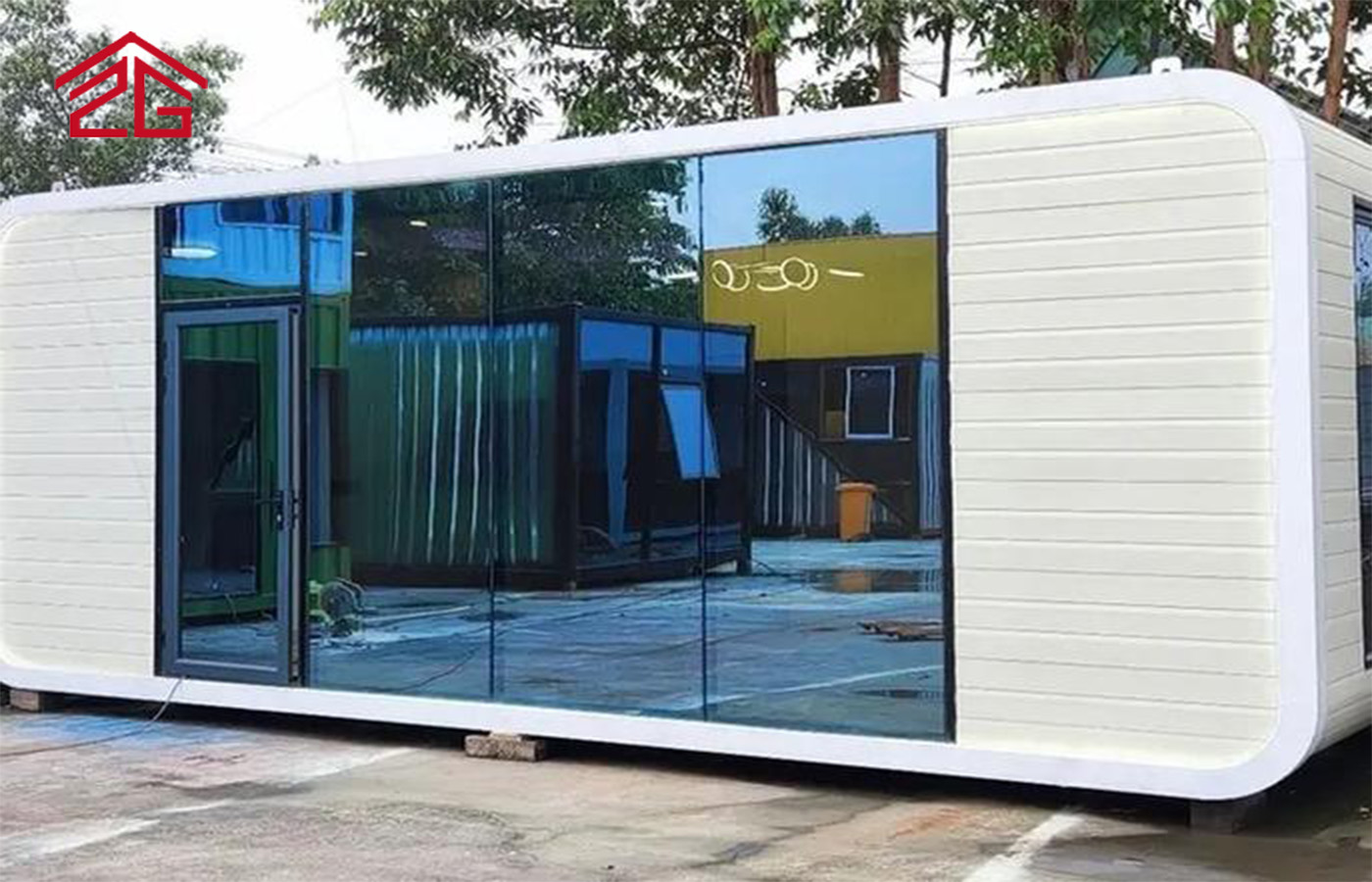 ปรับแต่งบ้านคอนเทนเนอร์ Apple Cabin สองชั้นที่พักอาศัยทันสมัย ปรับแต่งบ้านคอนเทนเนอร์ Apple Cabin สองชั้นที่พักอาศัยทันสมัย