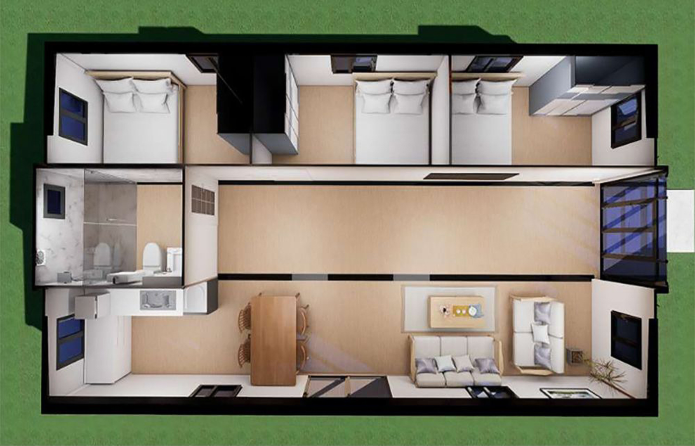 คอนเทนเนอร์แบบขยายได้ 30 ฟุตที่หรูหราสูง 40 ฟุตพร้อมแผ่นเป้าเสื้อกางเกงโลหะภายนอก คอนเทนเนอร์แบบขยายได้ 30 ฟุตที่หรูหราสูง 40 ฟุตพร้อมแผ่นเป้าเสื้อกางเกงโลหะภายนอก